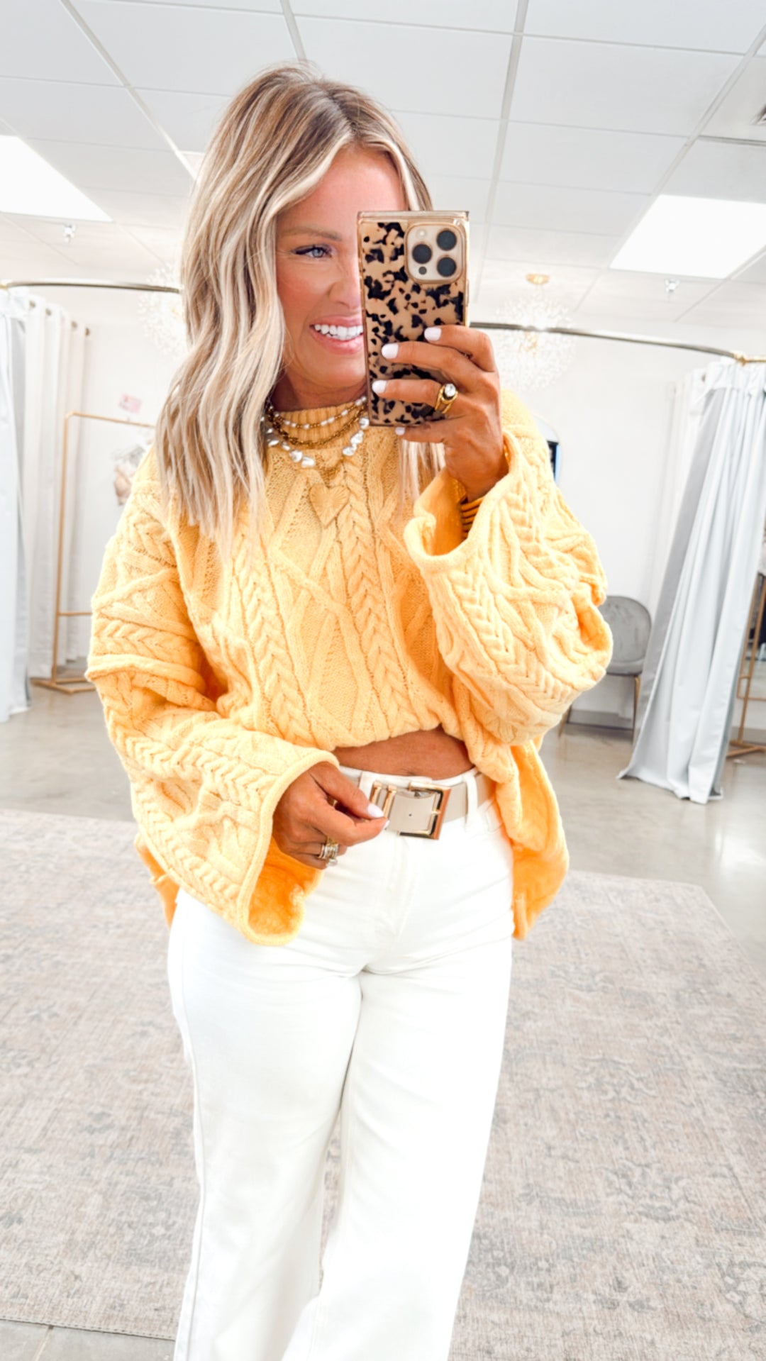 Knotted Haven Sweater-Yellow