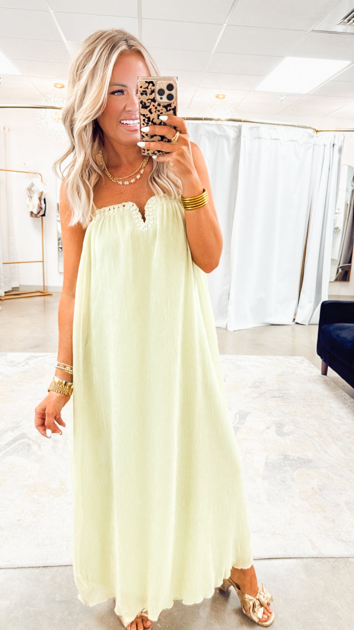 Summer Breeze Midi Dress-Pistachio
