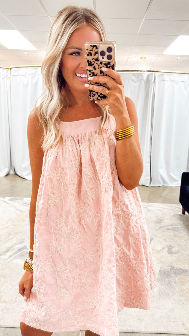 Maddie Floral Embroidered Mini Dress
