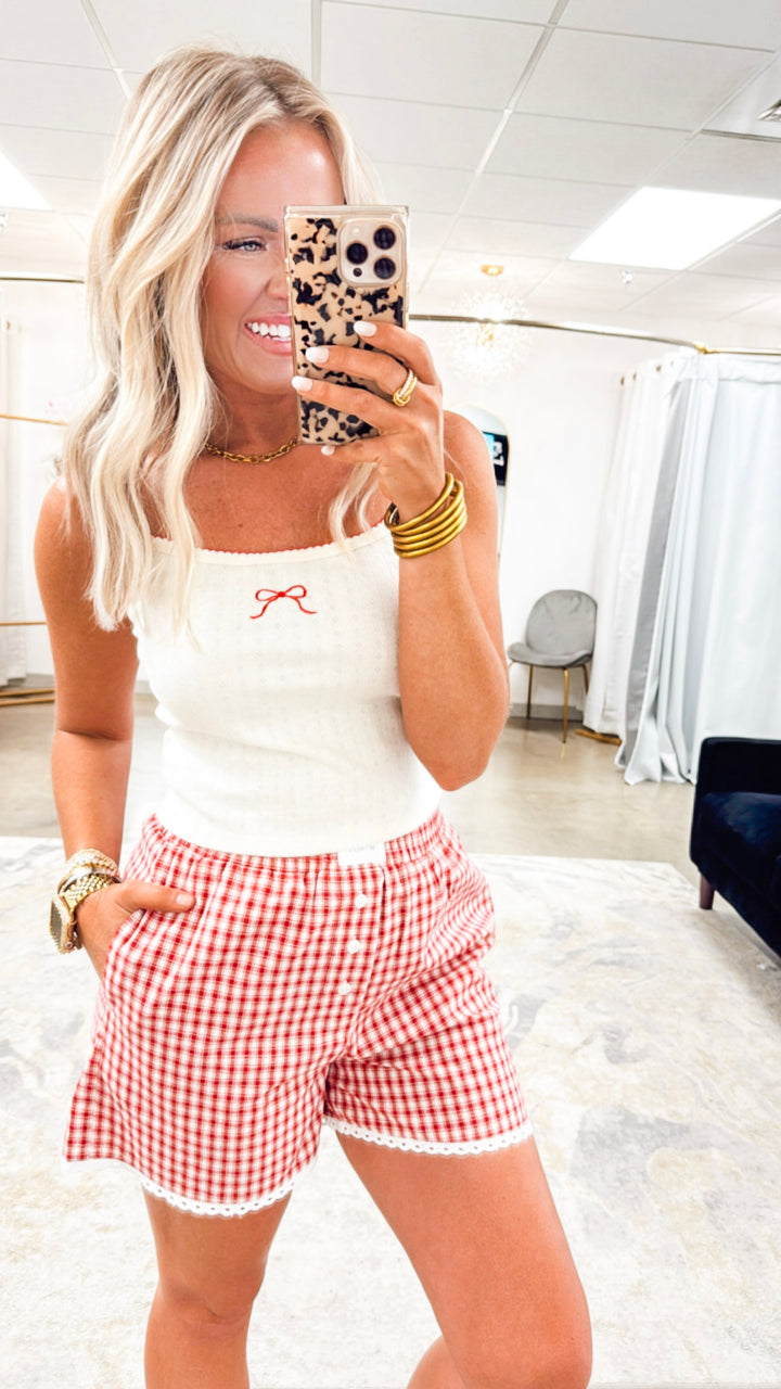 The Gingham Lounge Shorts
