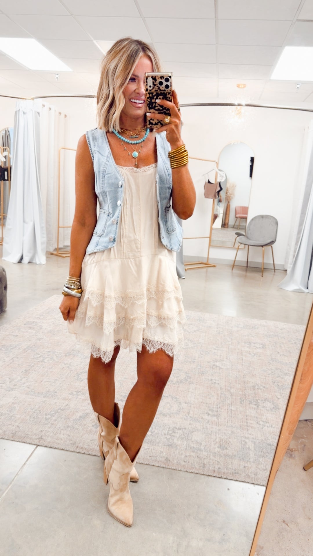 Scallop Lace Slip Mini Dress-Cream Sparkle Tallahassee Scallop Lace Slip Mini Dress-Cream Sparkle Tallahassee