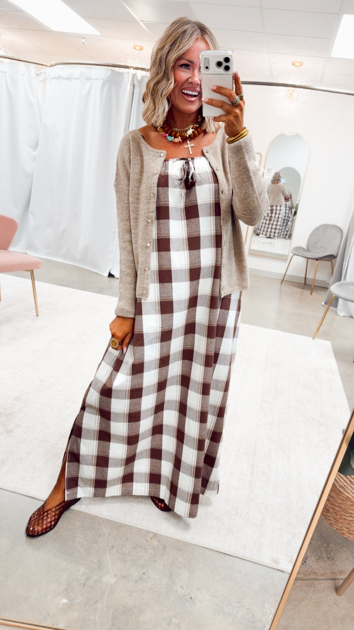 The Chic Prep Cardigan-Mocha
