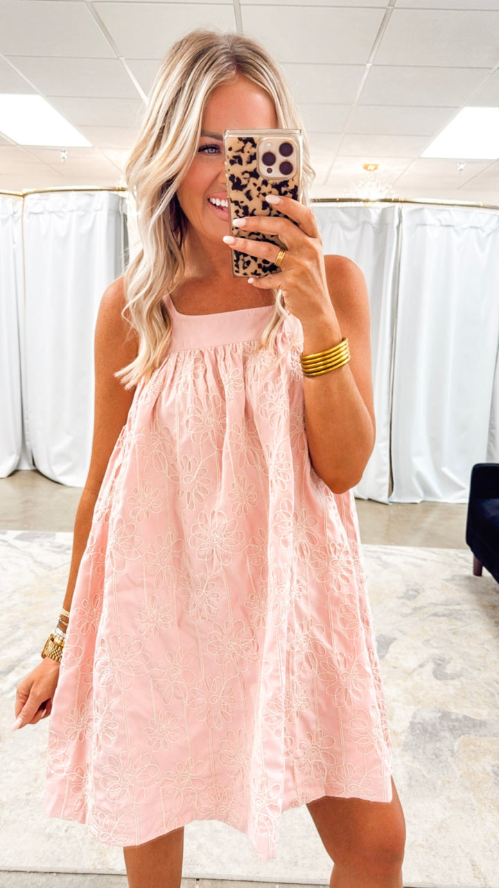Maddie Floral Embroidered Mini Dress