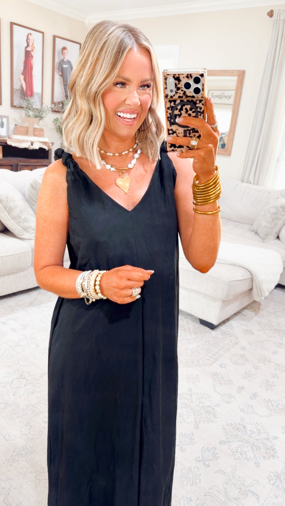 Effortless Knot-Strap Midi Dress