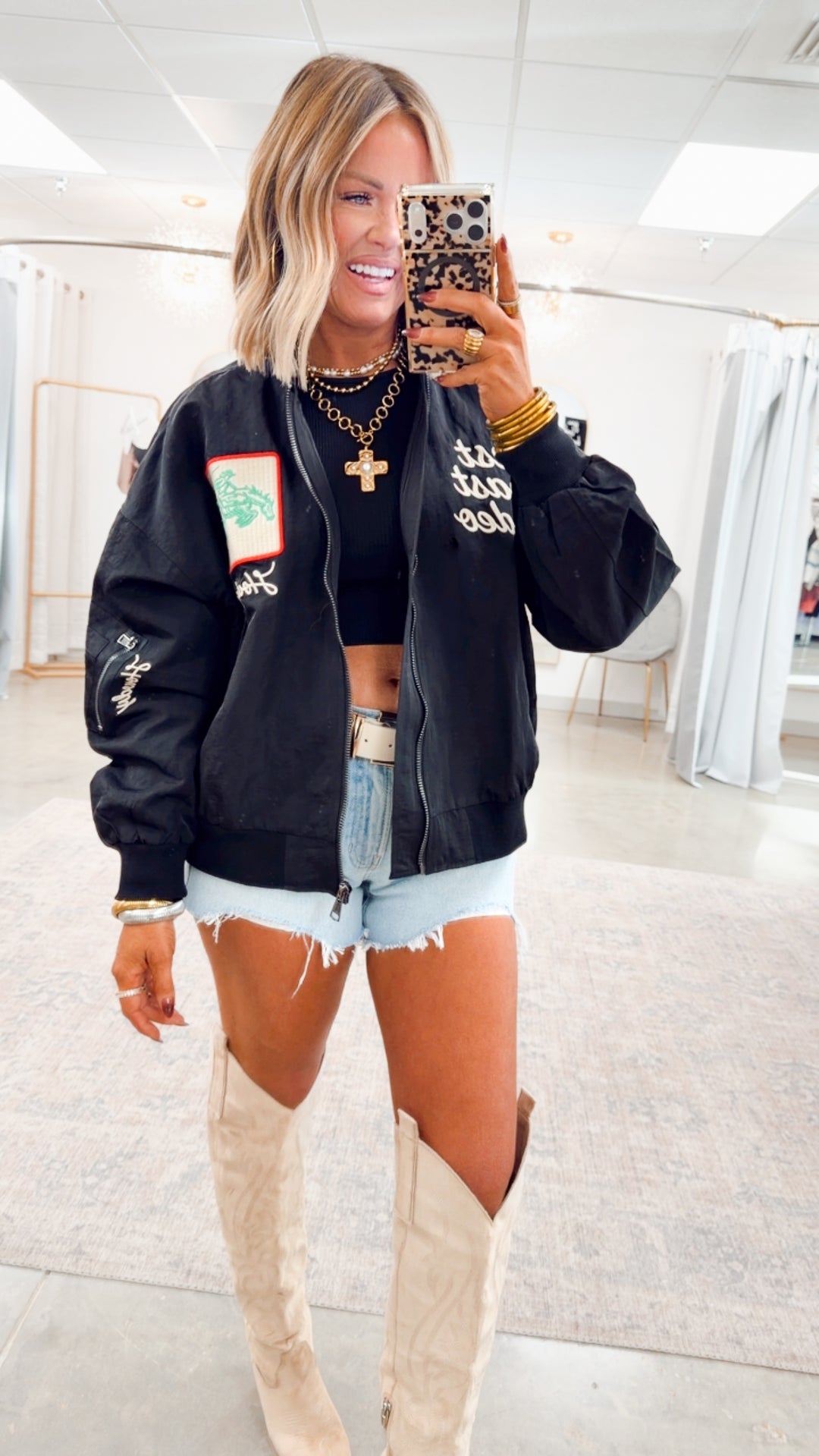 West League Bomber Jacket-Black