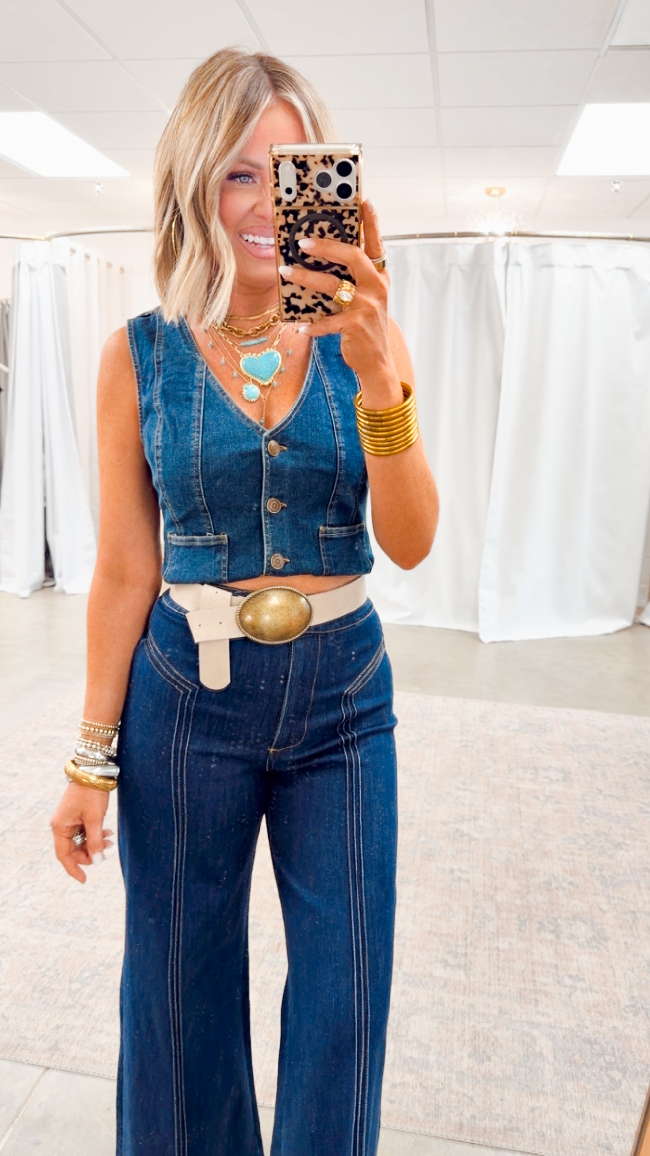 Nash Denim Vest-Dark Denim – Sparkle Tallahassee