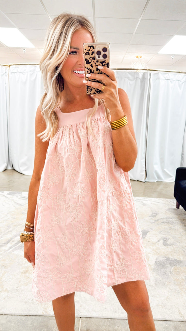 Maddie Floral Embroidered Mini Dress