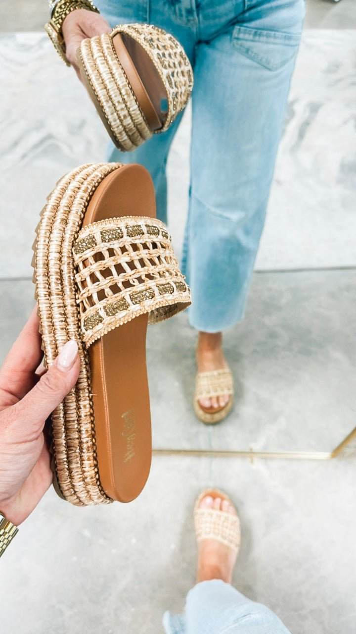 Corkys Hangover Sandal- Raffia