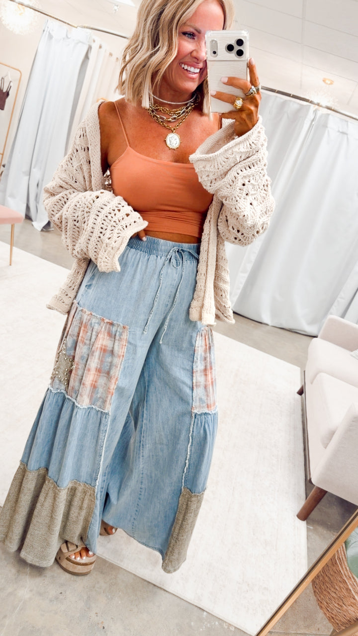 Cropped Spaghetti Tank-Papaya
