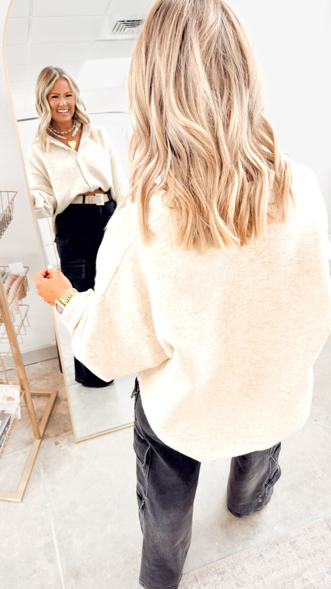 Gianna Knit Cardigan-Oatmeal