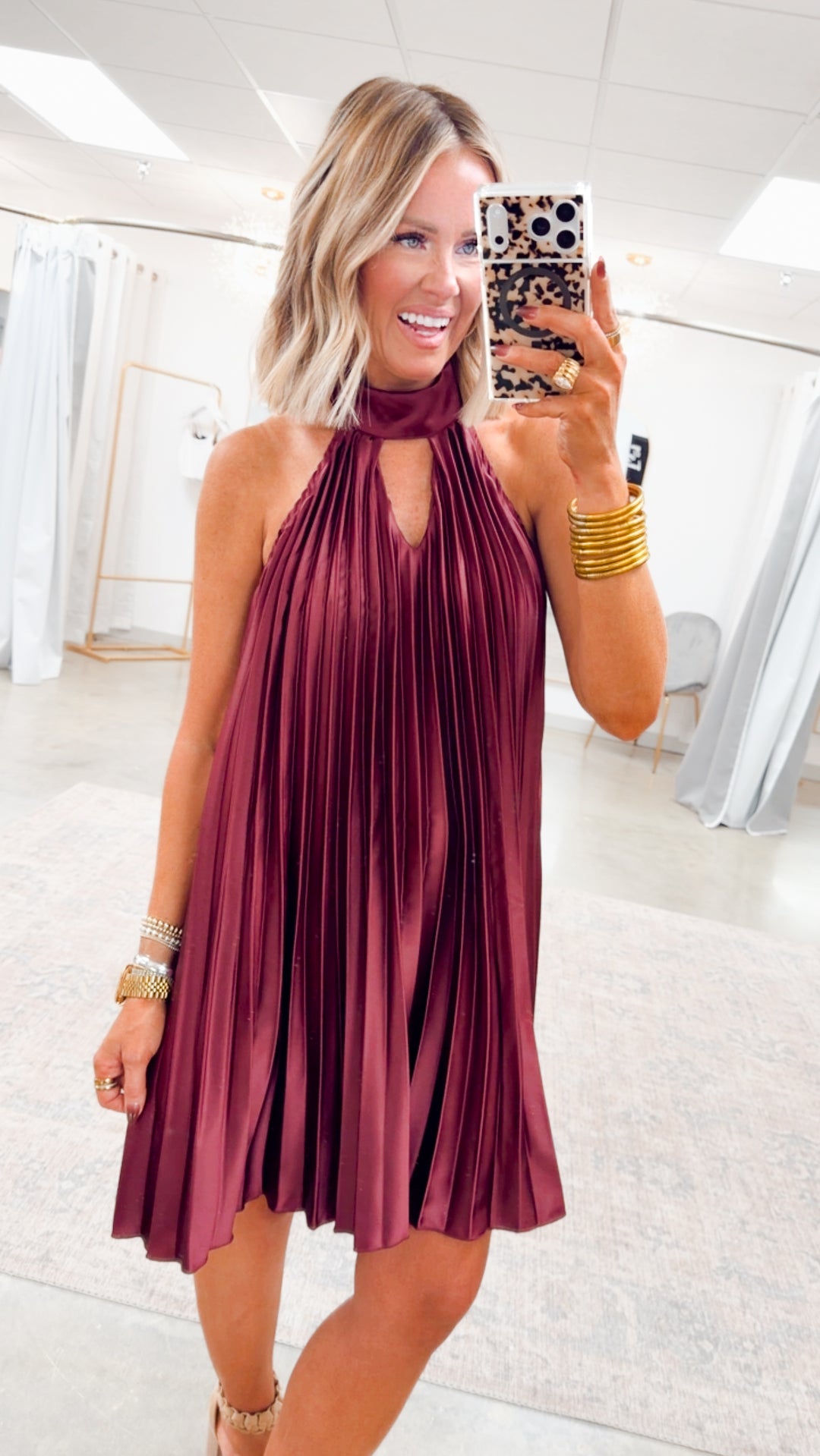 The Ever After Halter Dress-Wine