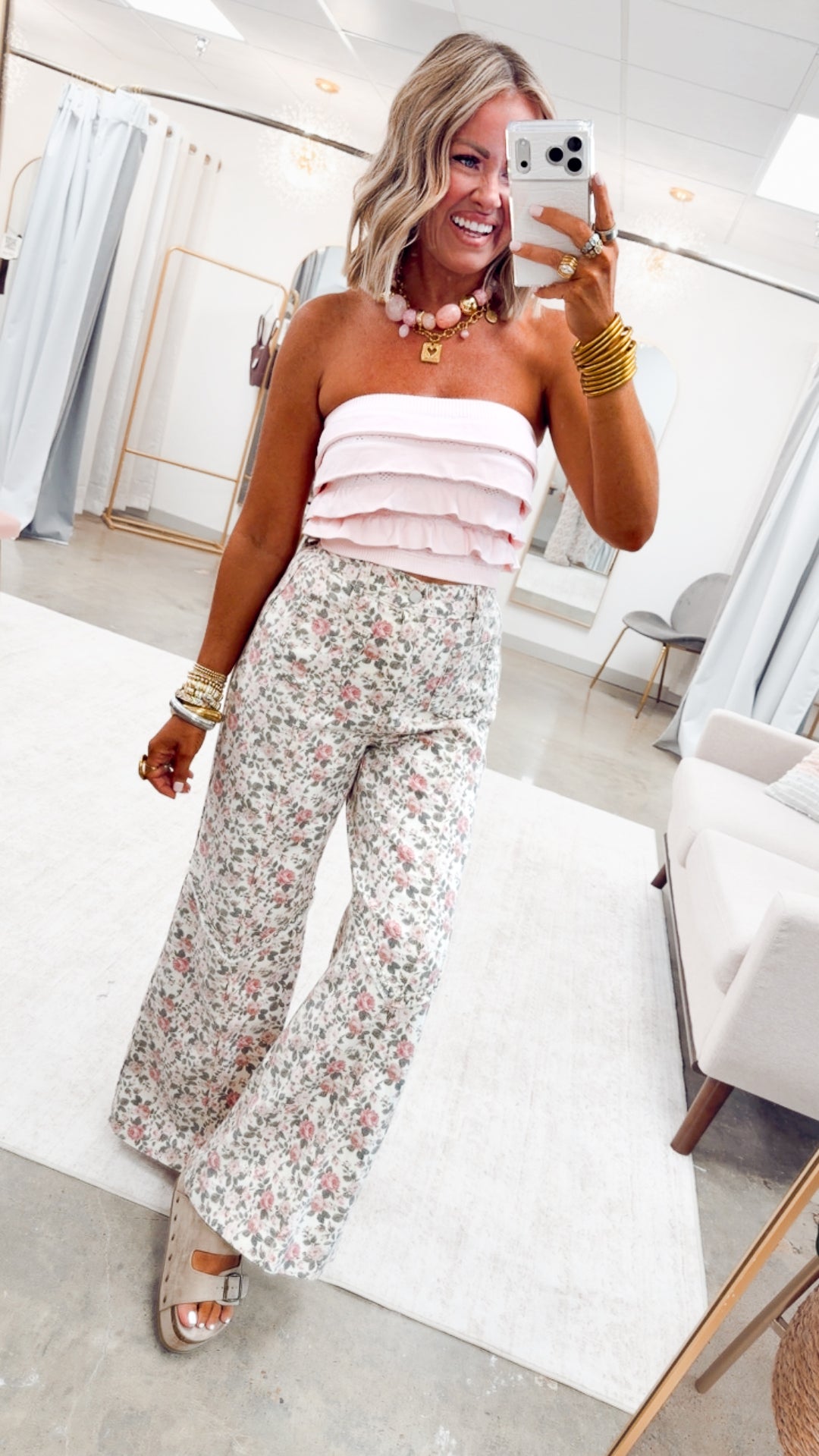 The Pretty in Ruffles Tube Top-Icy Pink