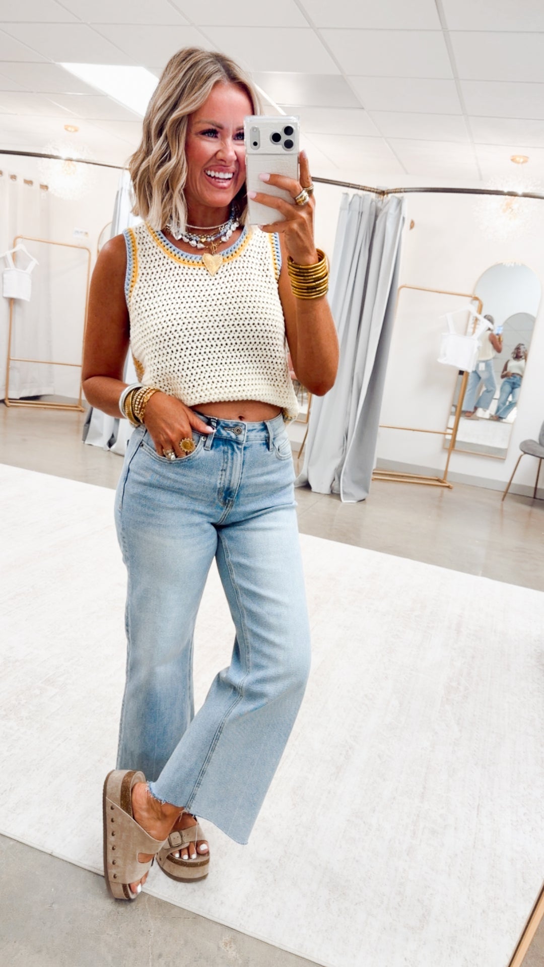 The Sunbeam Crochet Tank-Butter
