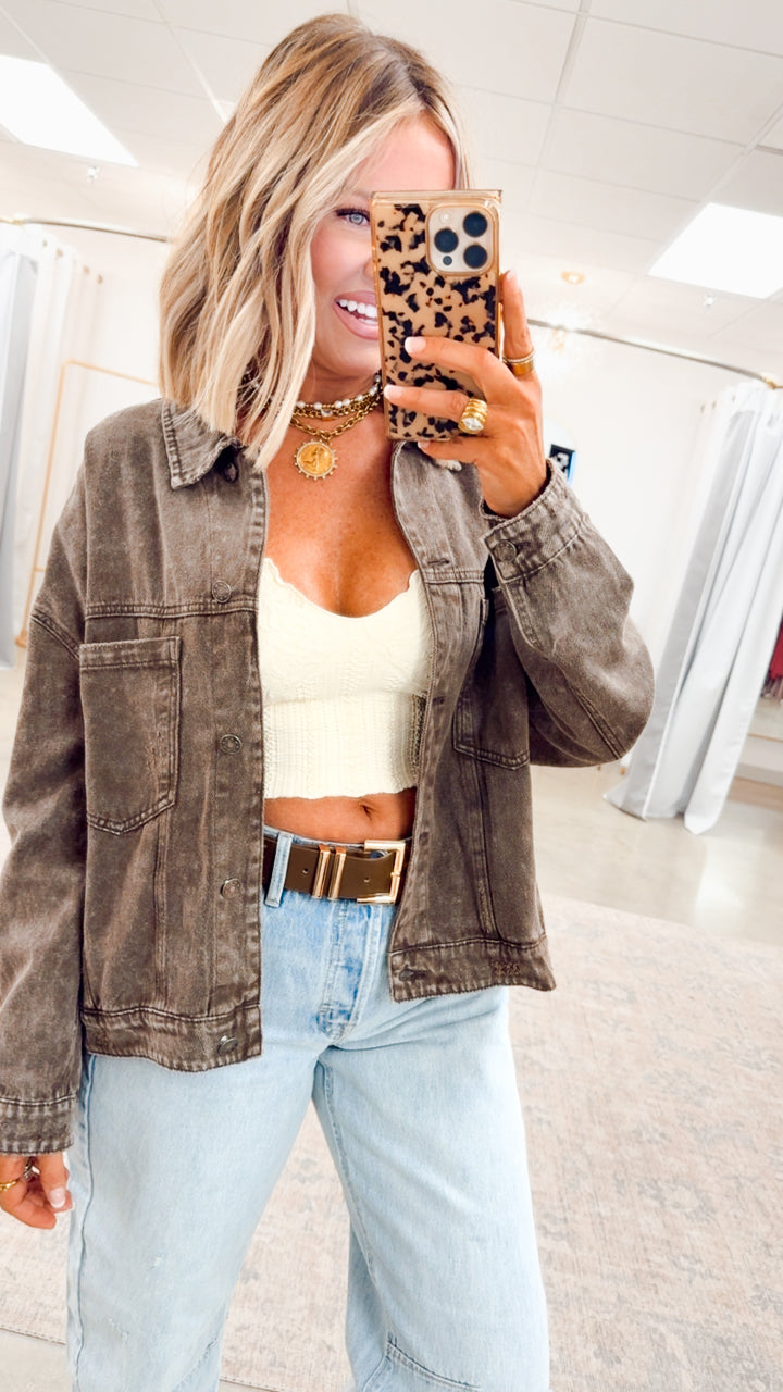 Oak Ridge Denim Jacket-Black Coffee