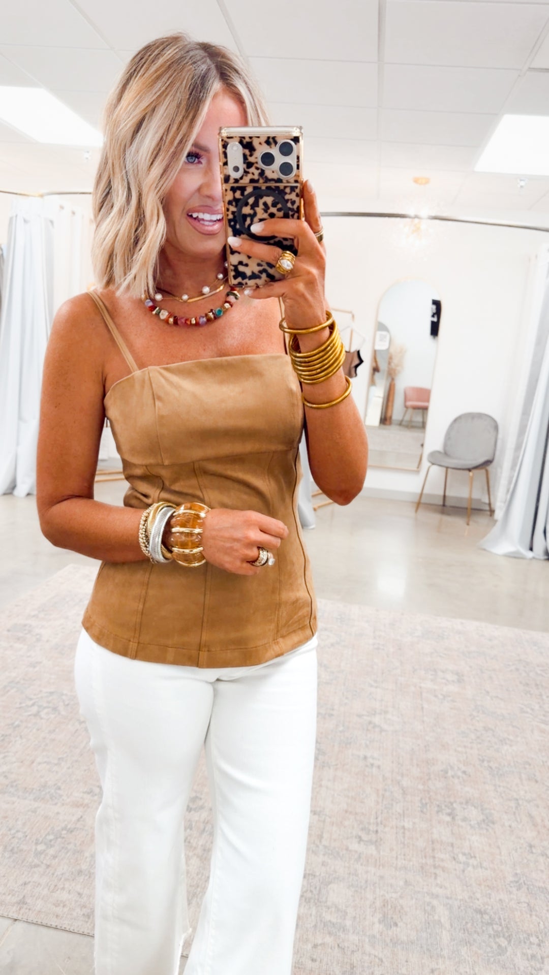 Aurelia Cami Top-Tan