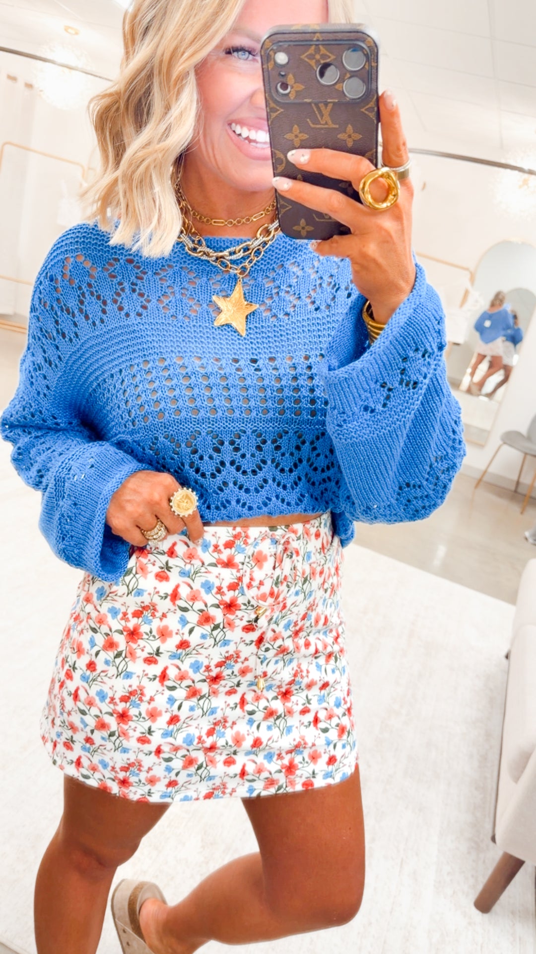 Patriotic Blooms Skort