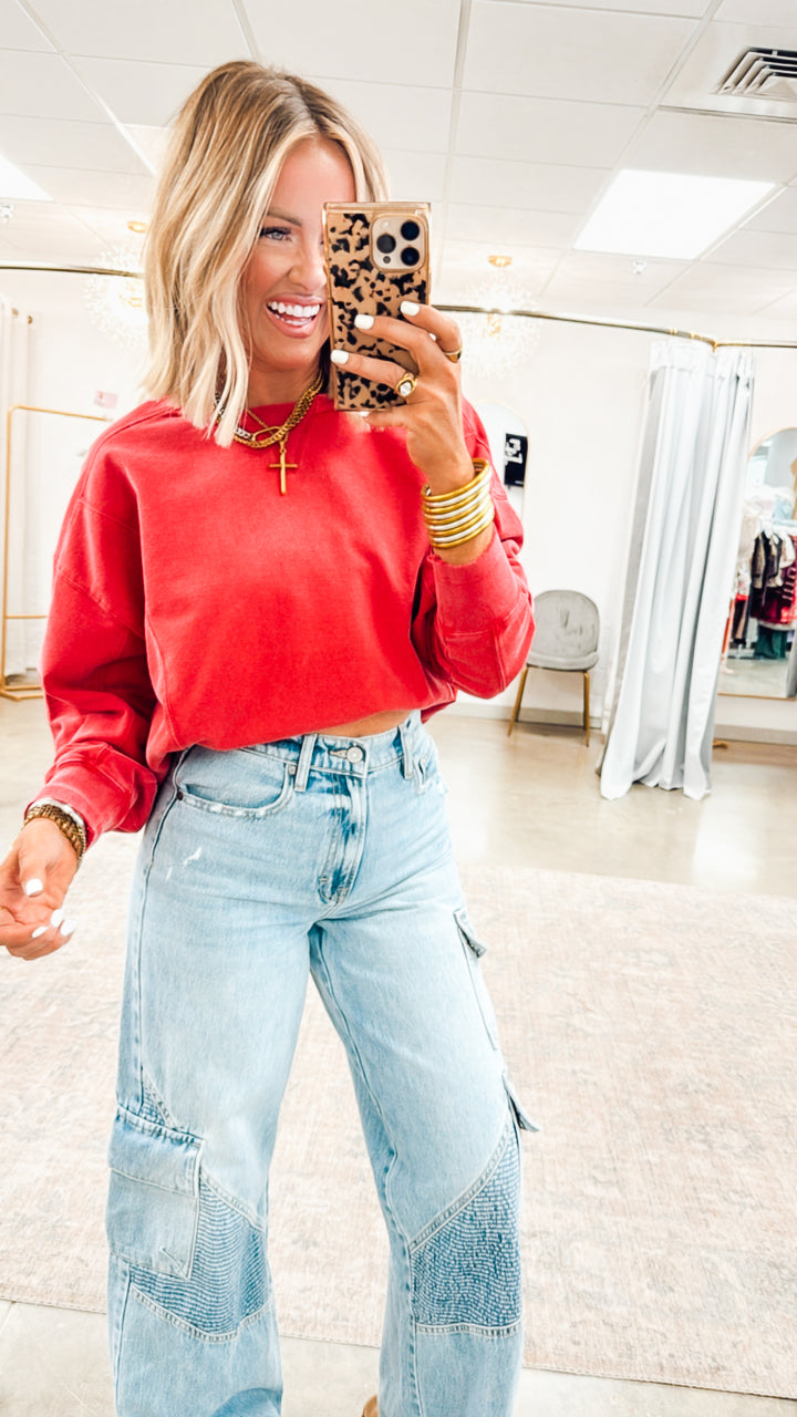Darling Raw Edge Sweatshirt