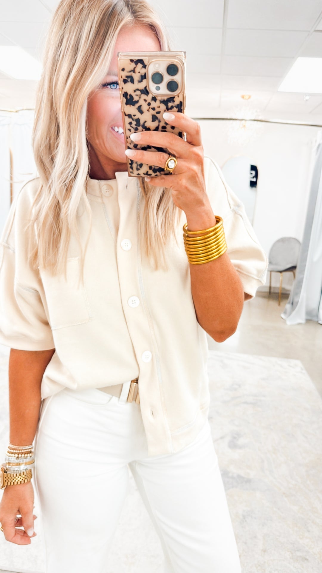 Wrenley Button Up Cardigan Top