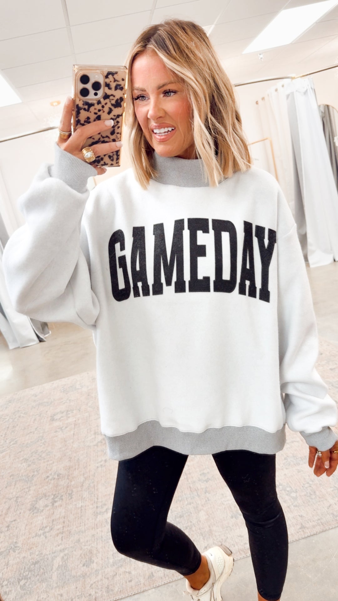 Football Reversible Mock Neck Sweatshirt
