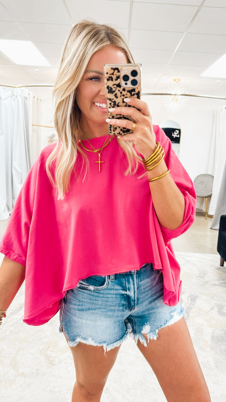 Cloud Perfection Top-Hot Pink