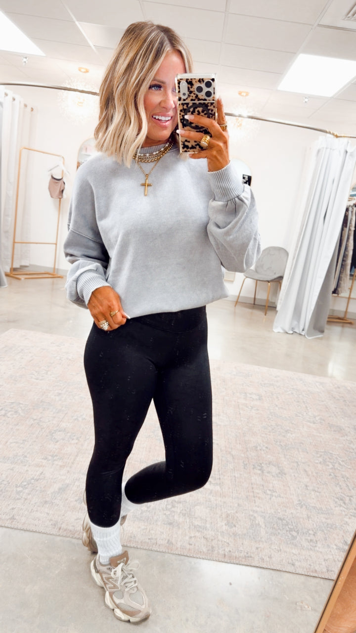 Sleet Acid Washed Pullover