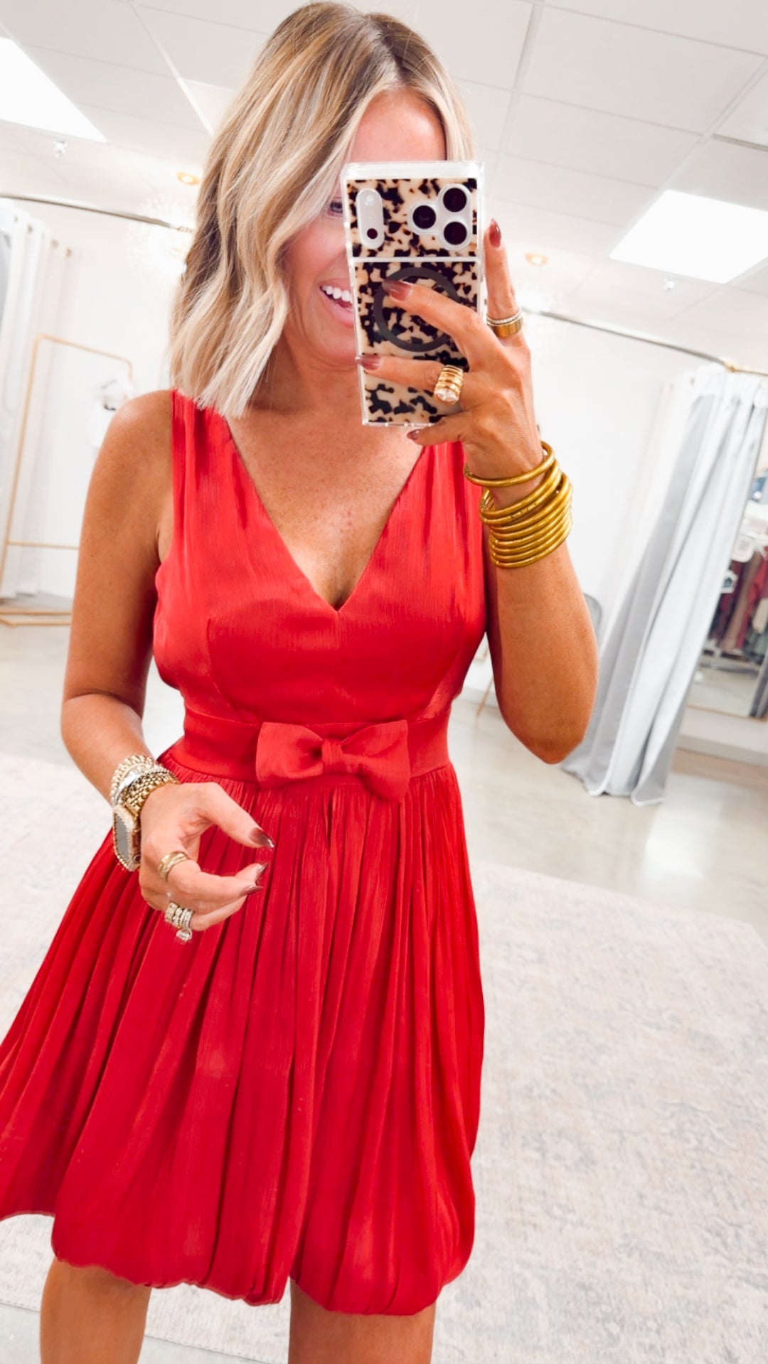The Lovely Bow Dress-Red