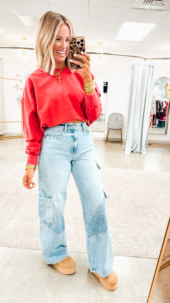 Darling Raw Edge Sweatshirt