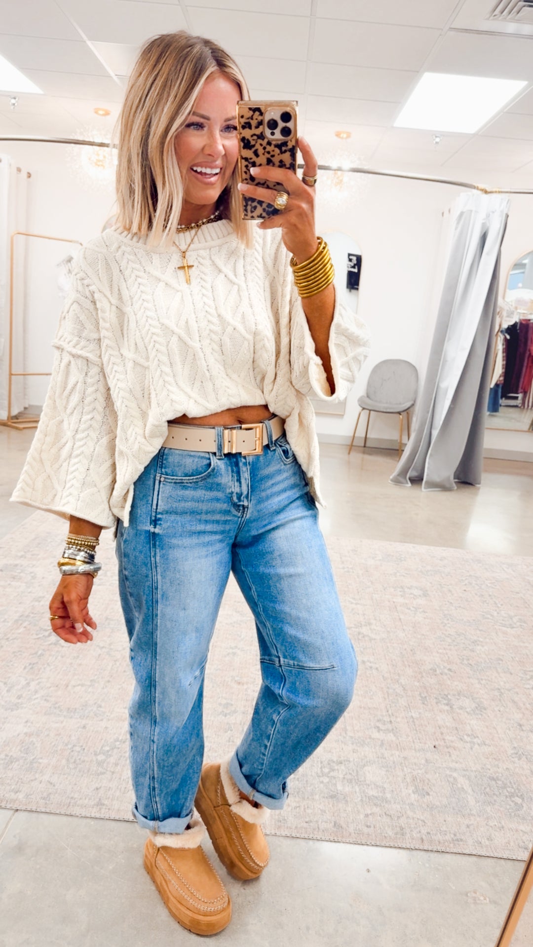 Winter Washed Sweater-Powder Cream