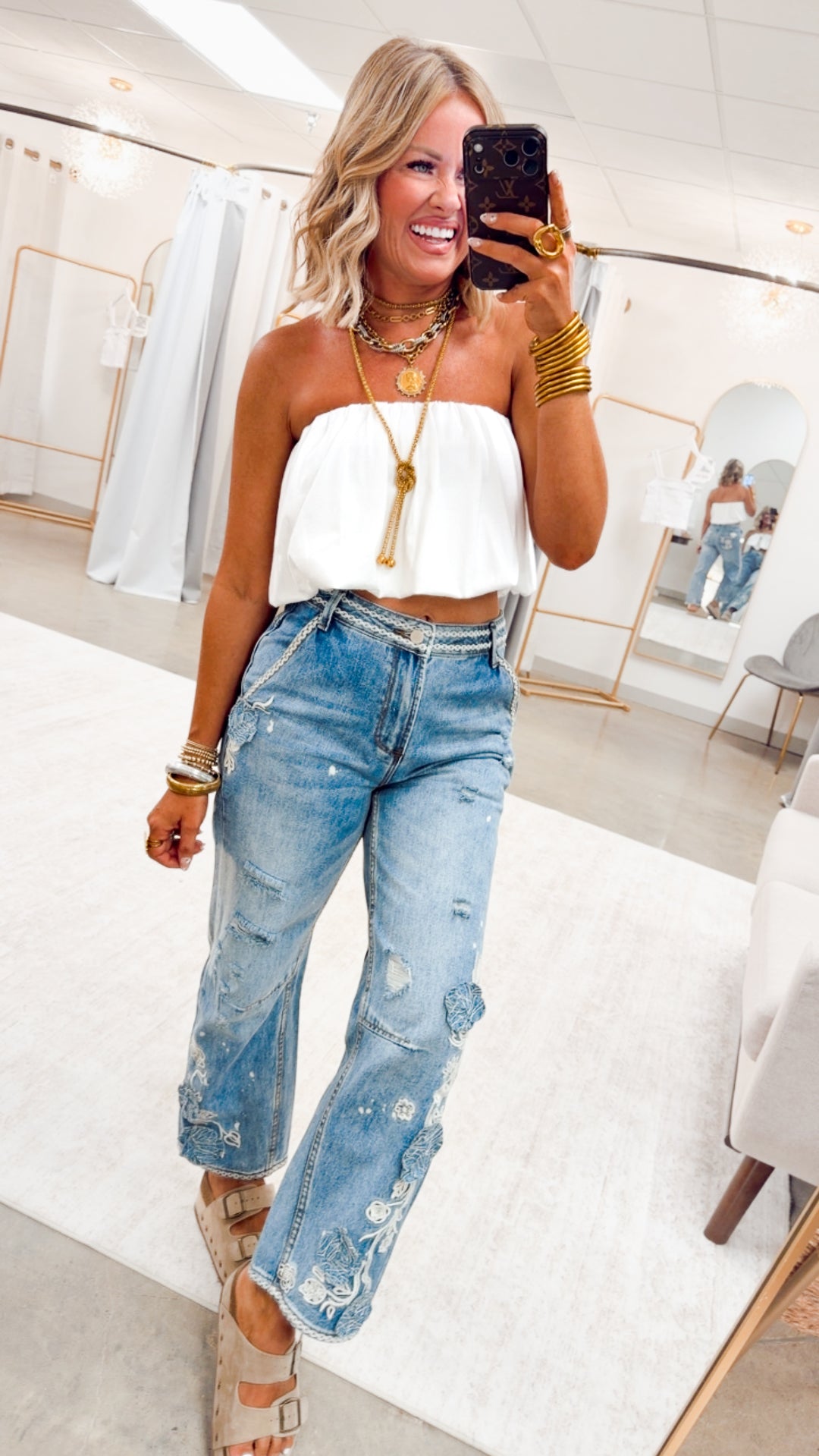 The Hallie Bubble Tube Top-White