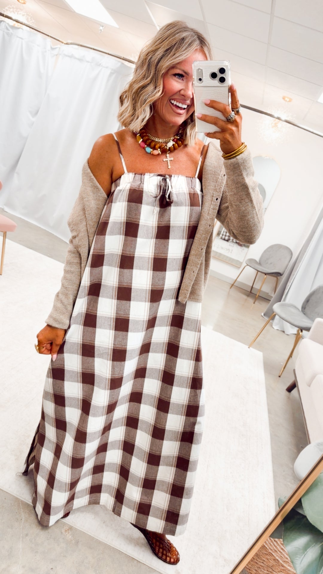 The Chic Prep Cardigan-Mocha