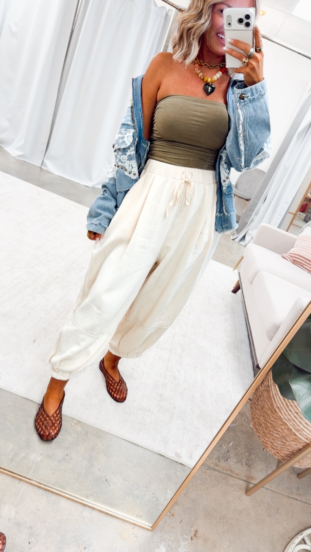 Striped Denim Twill Jacket