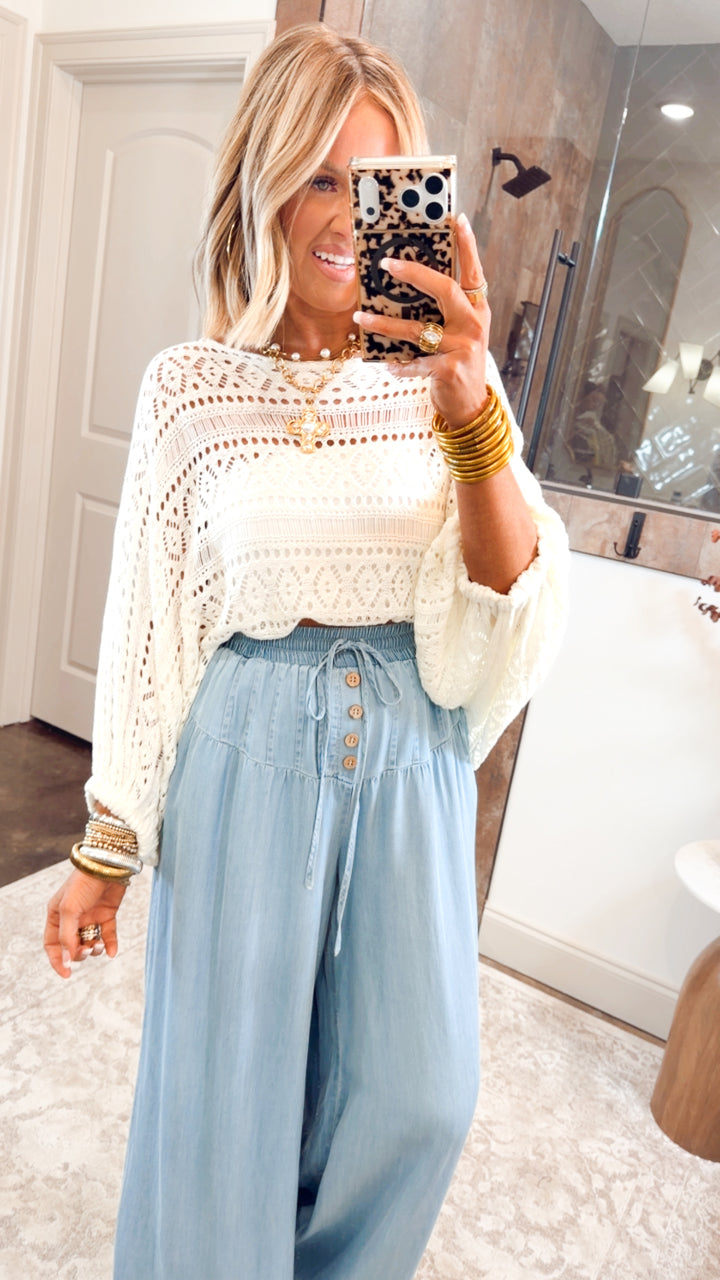 Seaside Breeze Dolman Top-Off White