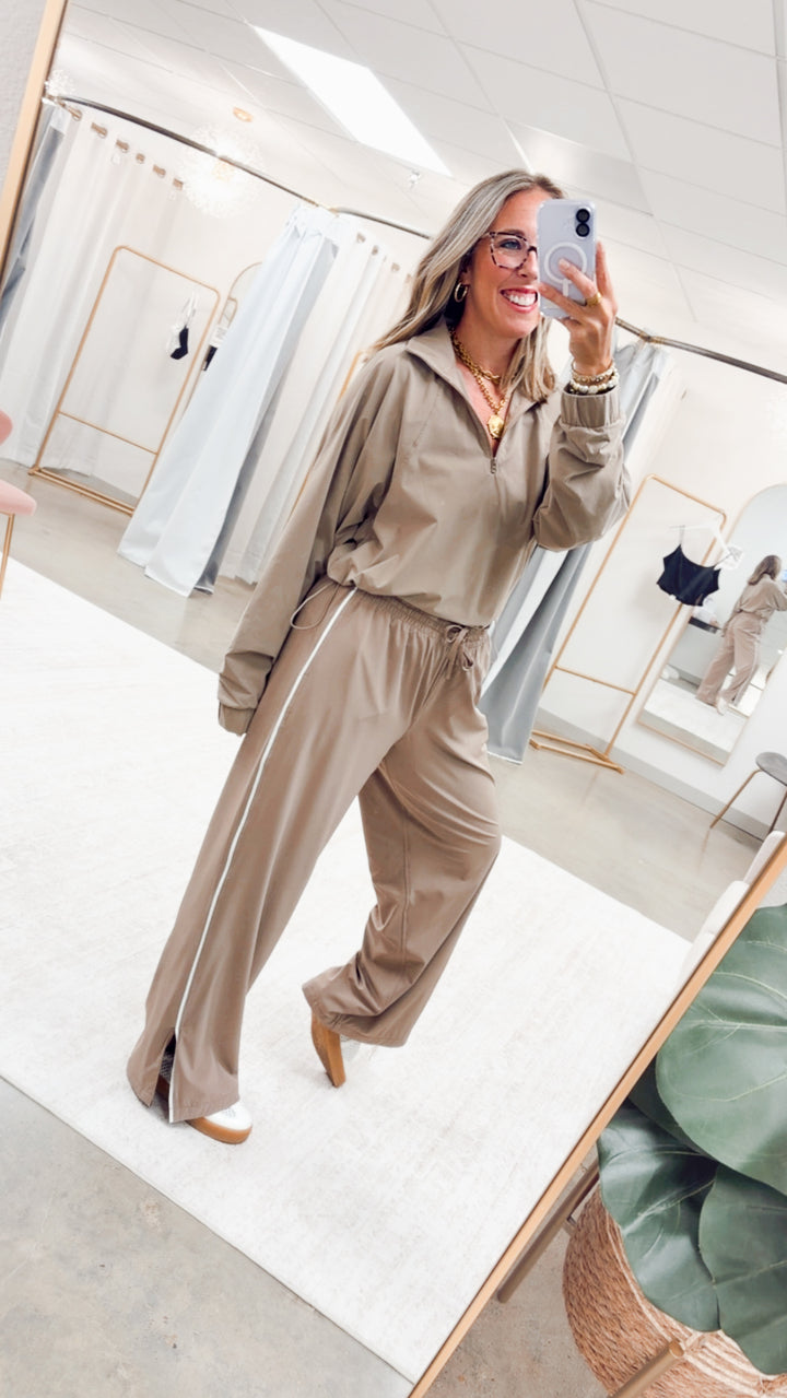 The Active Ease Pullover-Taupe
