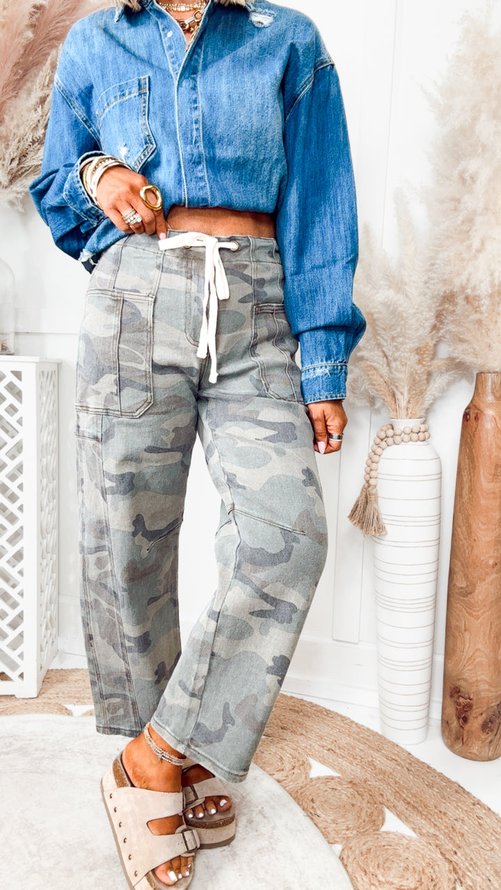 The Rogue Camo Barrel Jean
