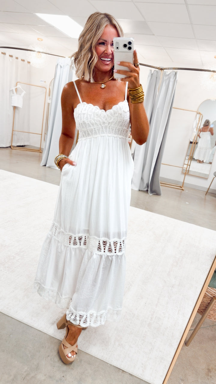 The Aurelle Crochet Maxi Dress