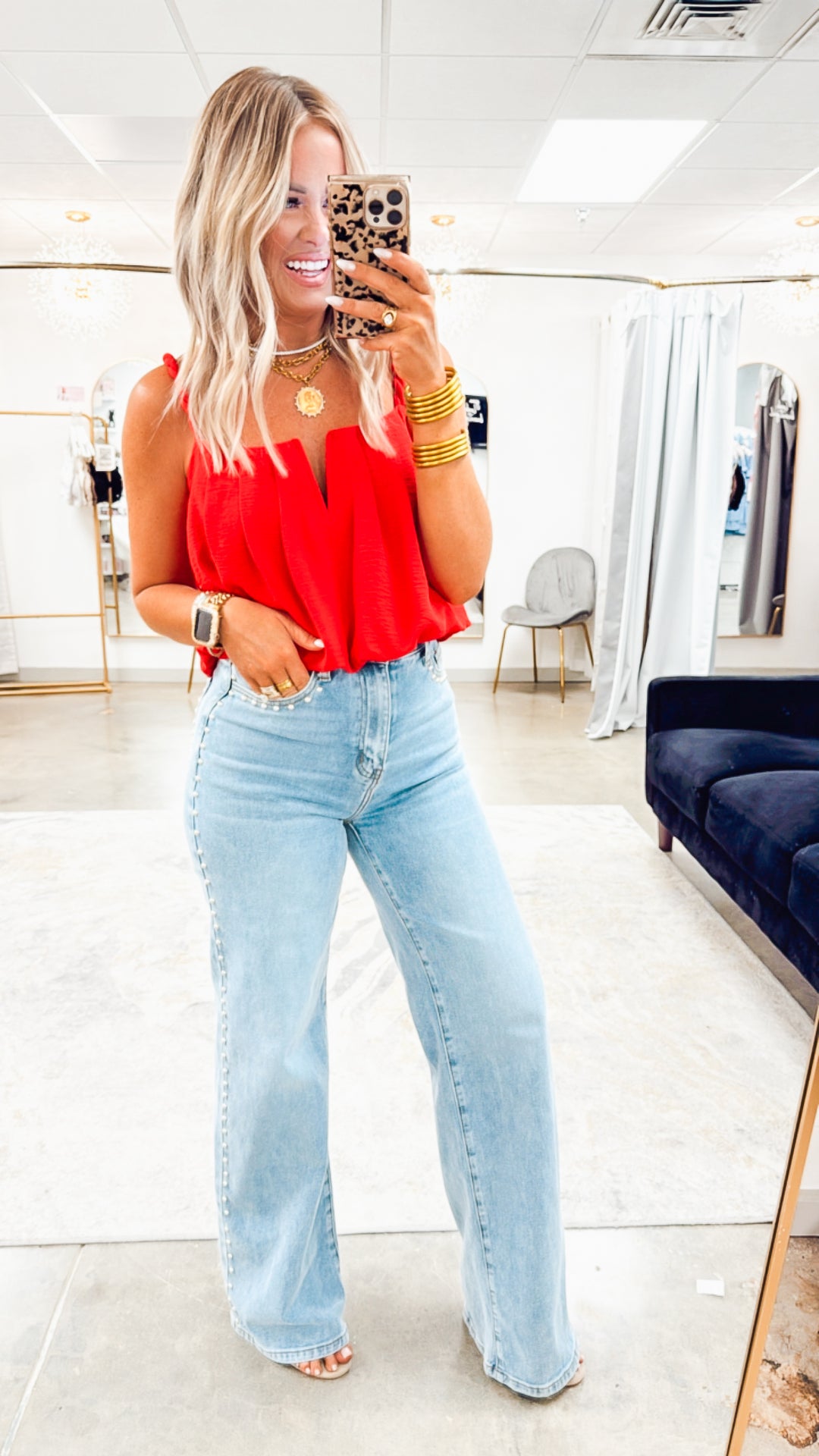 Nola Twist Top-Red