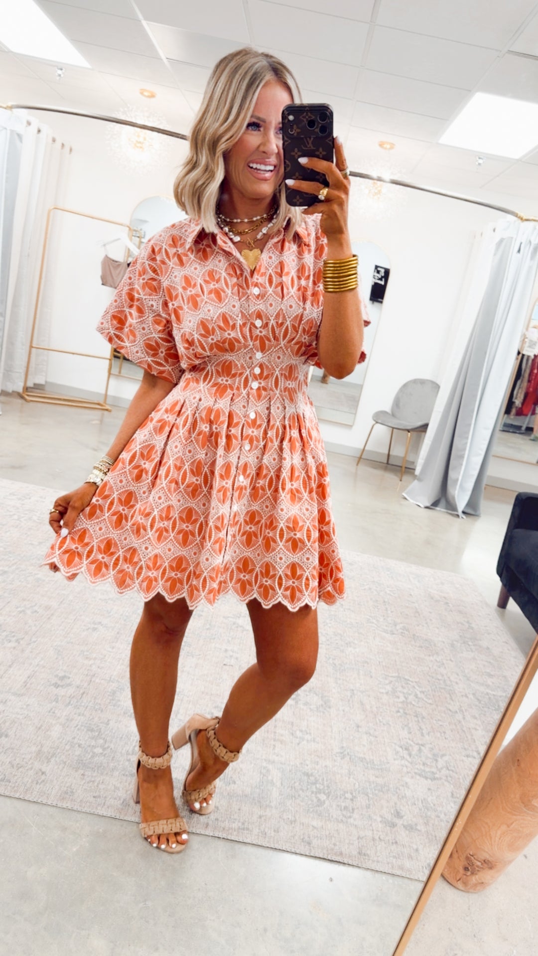 The Meadow Sunset Mini Dress-Clay