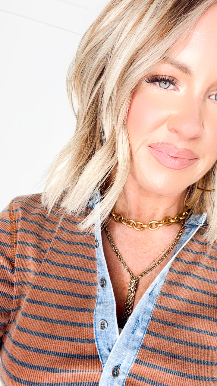 Vintage Chain Tassel Necklace-Antique Gold