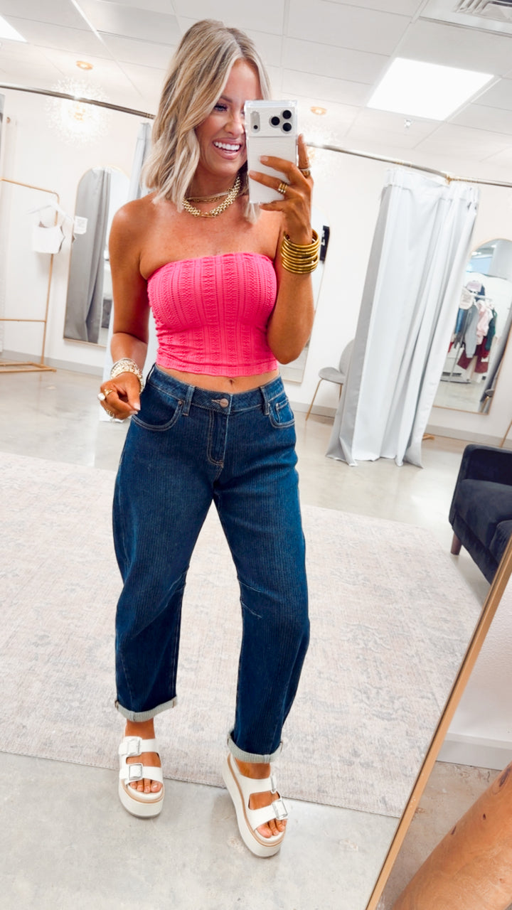 Soft Soleil Tube Top-Aloha Fuchsia