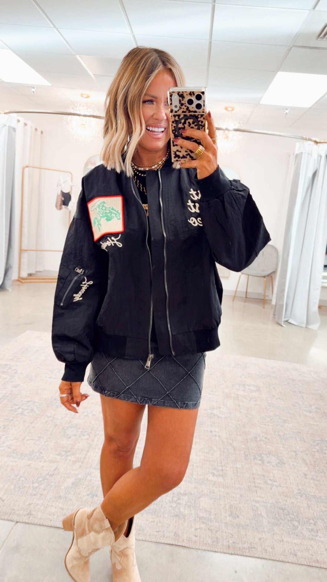 West League Bomber Jacket-Black