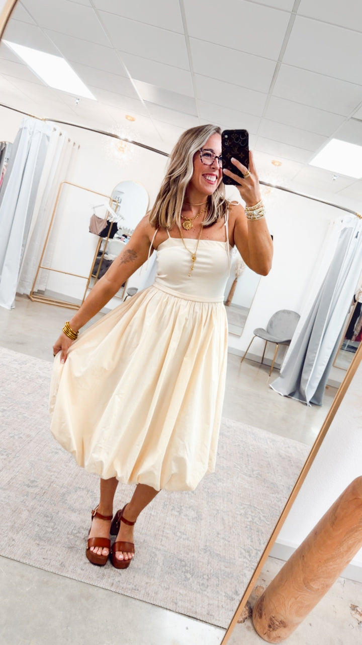 The Emmeline Midi Dress-Buttermilk