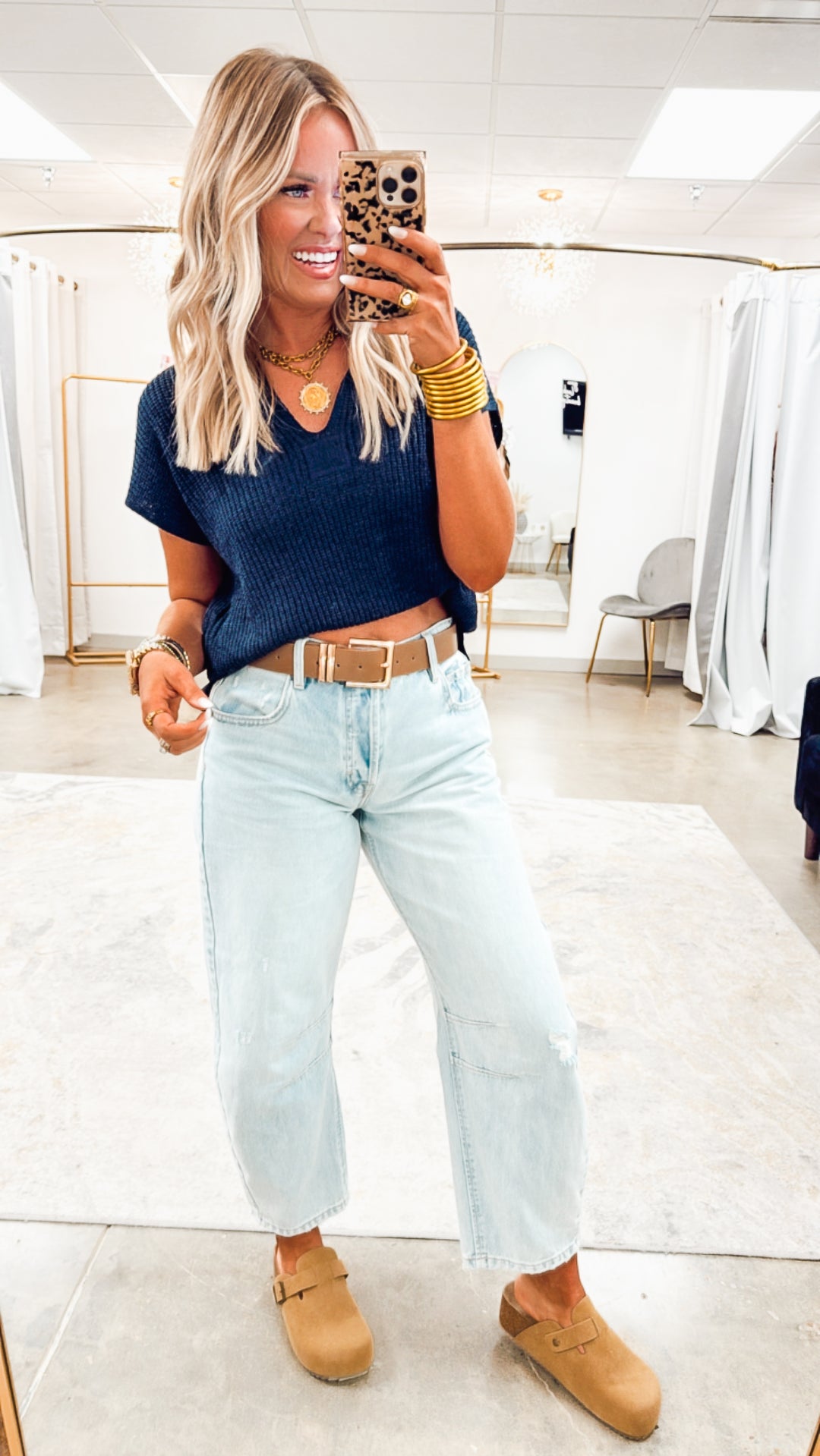 Sonoma Sweater Top-Navy