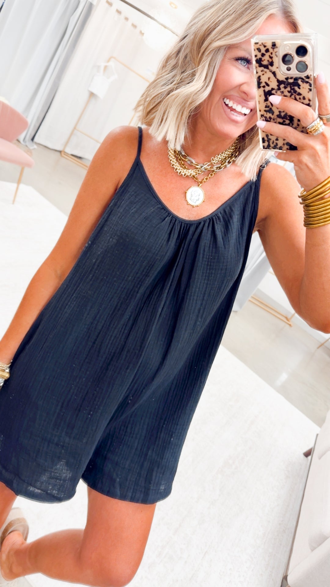 The Easy Days Romper-Black