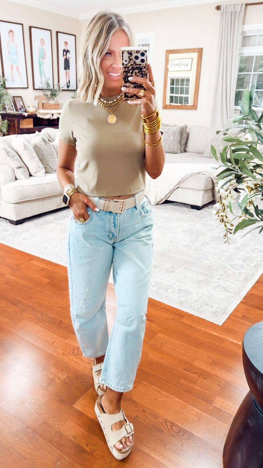 The Just Right Ribbed Tee-Mocha