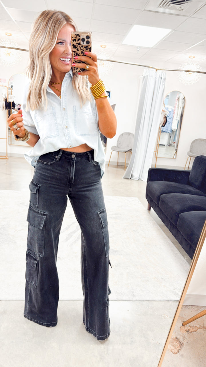 Casual Chambray Top