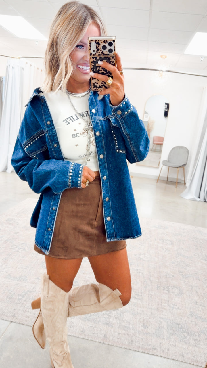 Briar Suede Mini Skirt