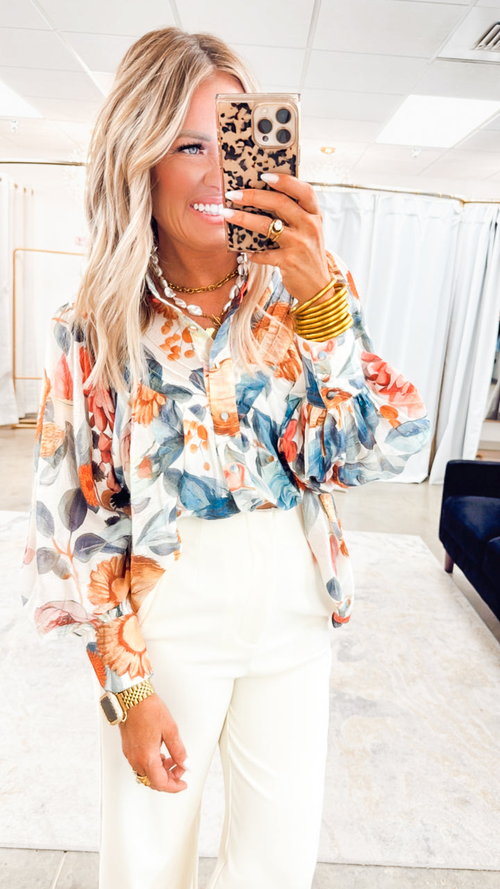 Flora Grace Top-Midnight Sapphire