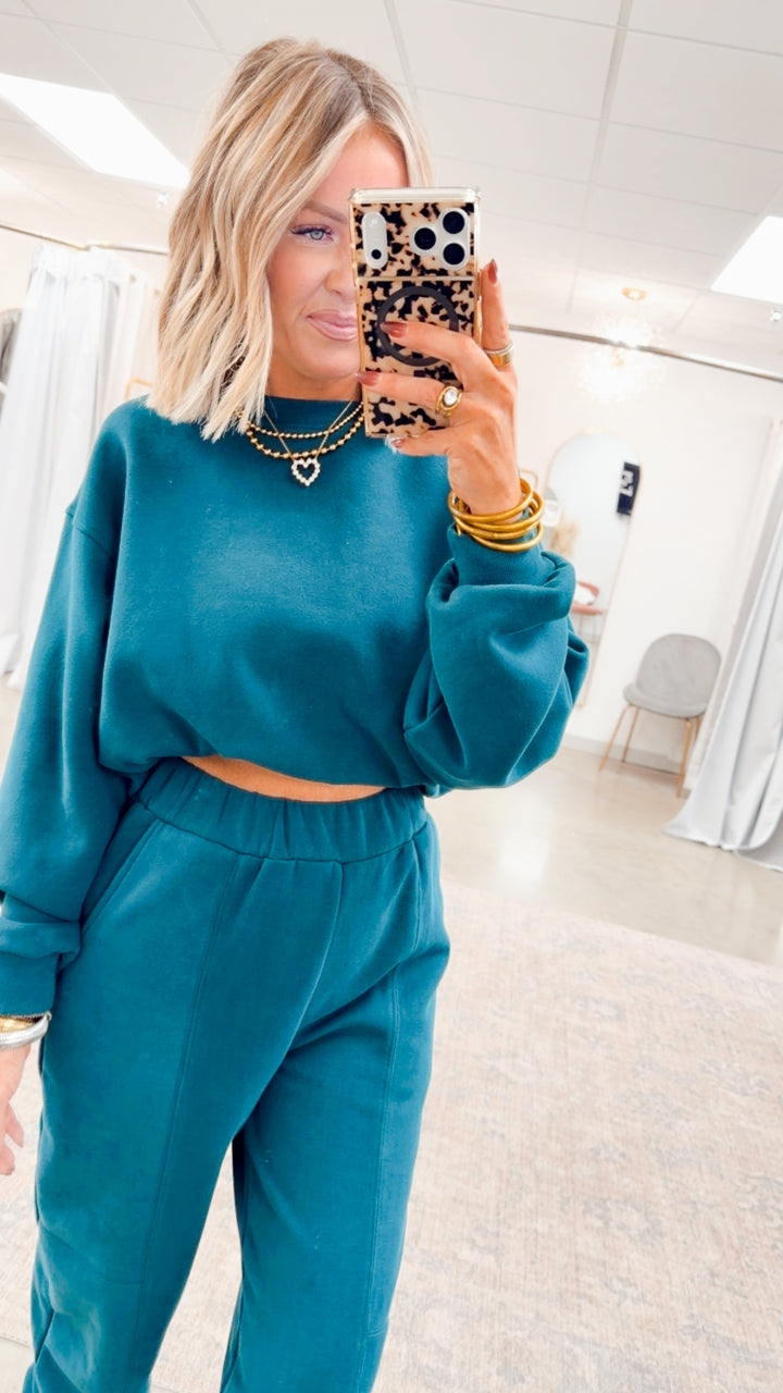 Lounge Ease Set-Deep Green