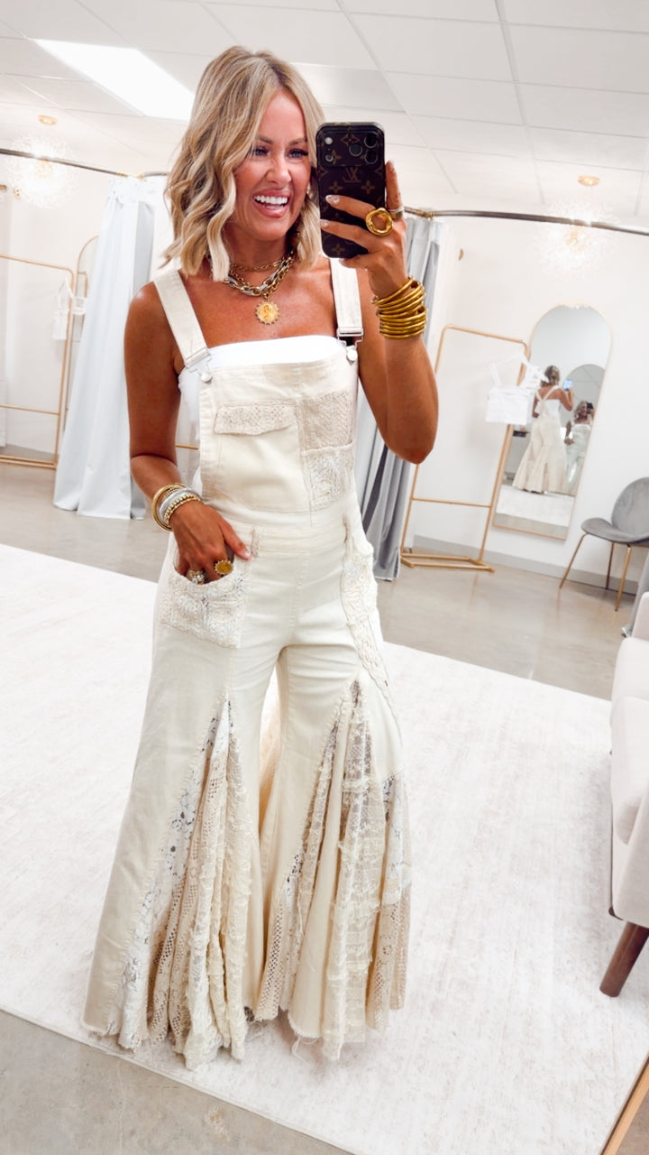 Lace & Ivy Wide Leg Overalls