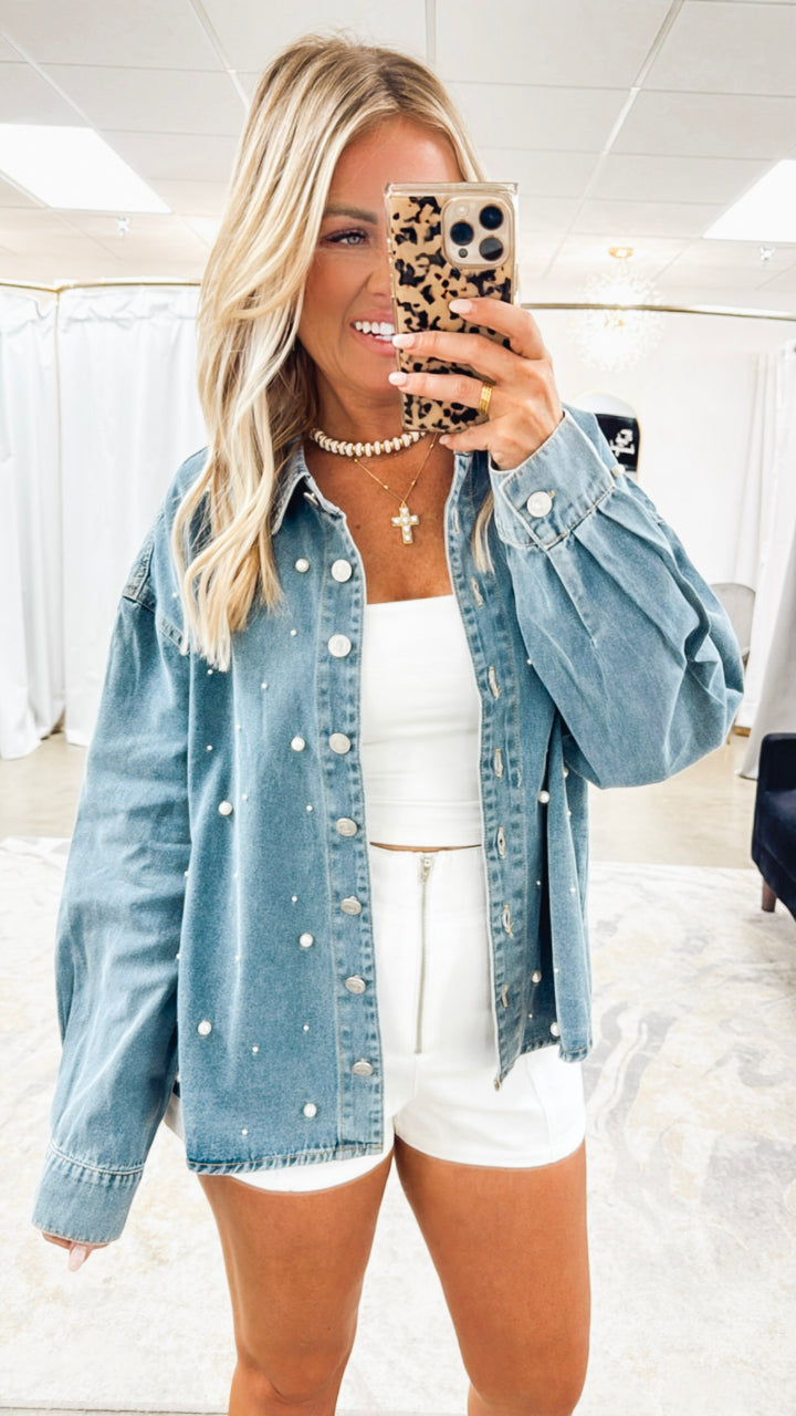 Pearl Denim Shorts
